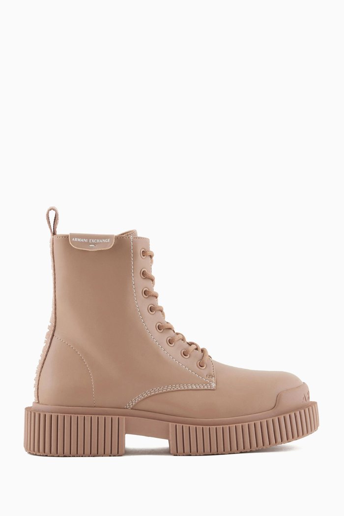 

Eddie Ankle Boot in Faux Leather, Neutral