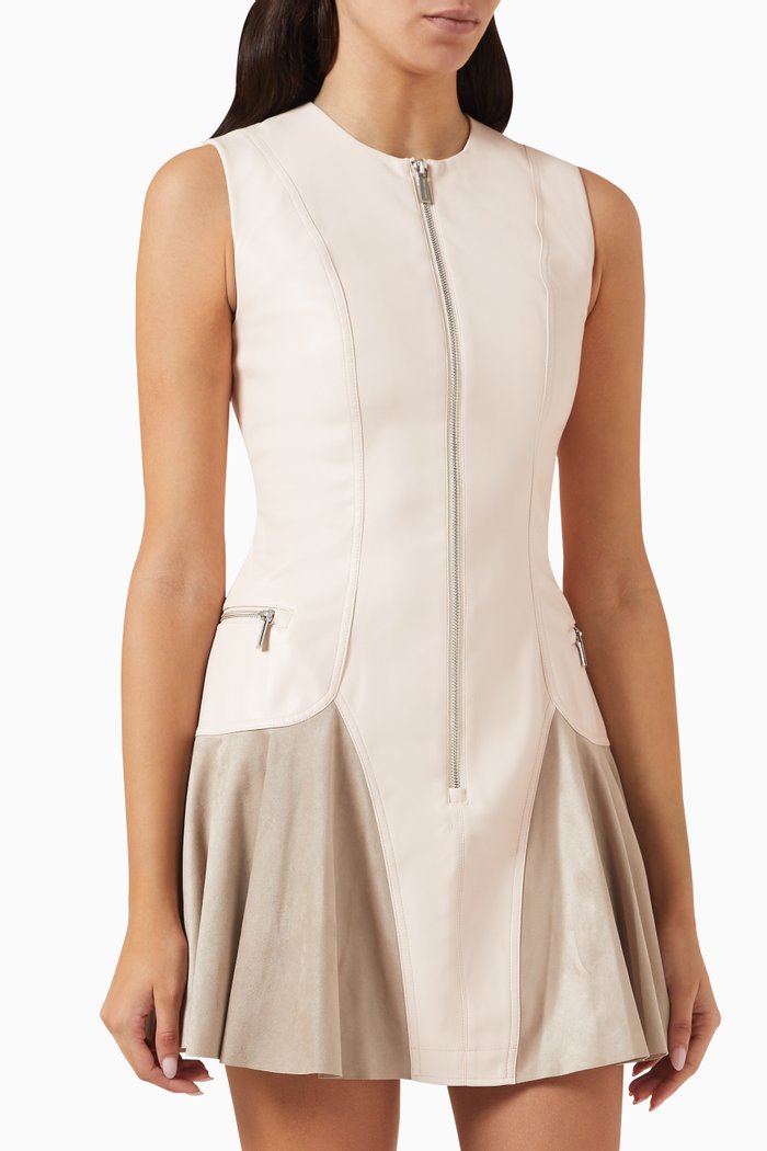 

Zip-up Mini Dress, Pink
