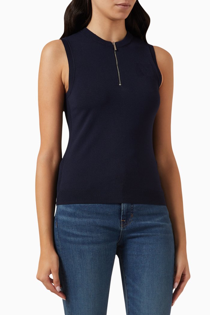 

Tank Top in Viscose-knit, Blue