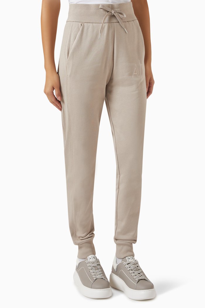 AX Logo Sweatpants in Cotton, Neutral