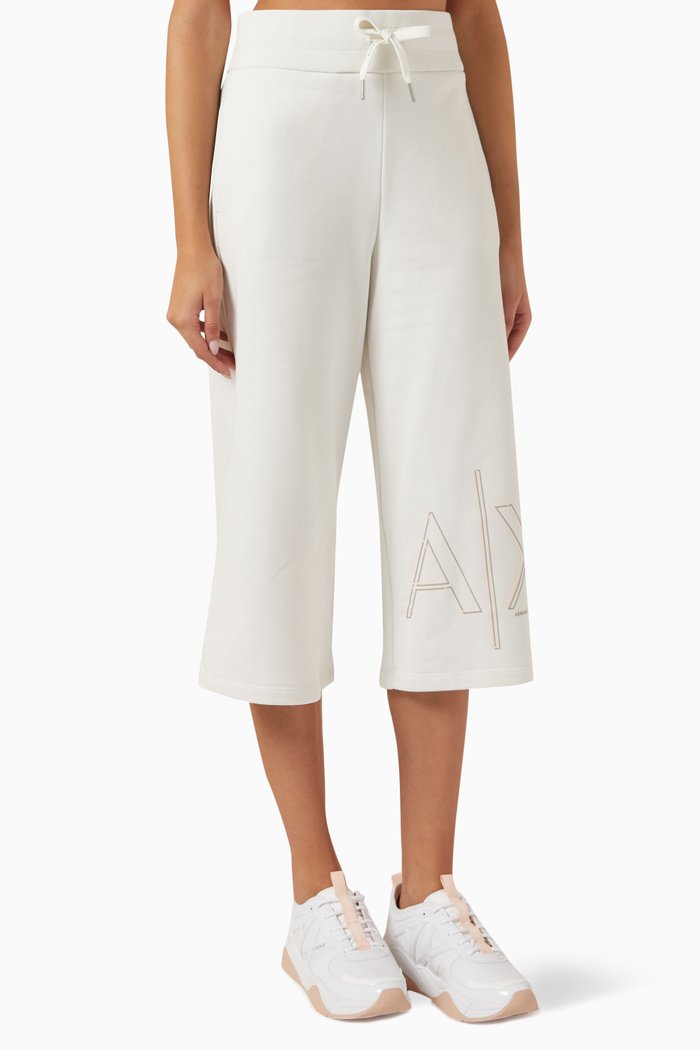 

AX Wide-leg Sweatpants in Jersey, White