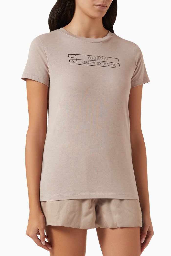 AX Tape Logo T-shirt, Neutral