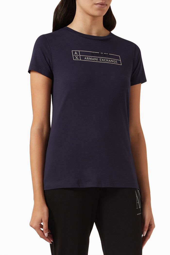 

AX Tape Logo T-shirt, Blue