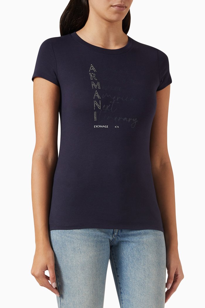 

Logo T-shirt in Cotton-jersey, Blue