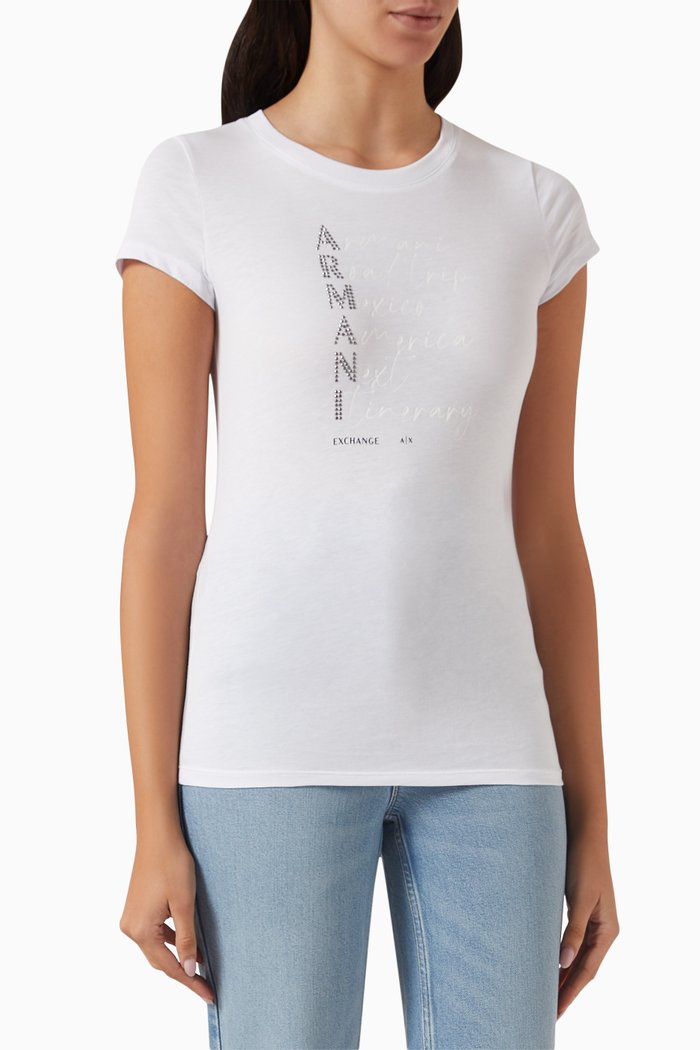 

Branded Logo T-shirt in Cotton-jersey, White