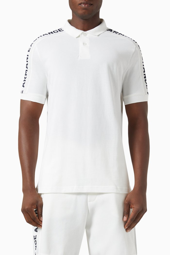 

Logo Polo Shirt in Cotton Piqué, Neutral