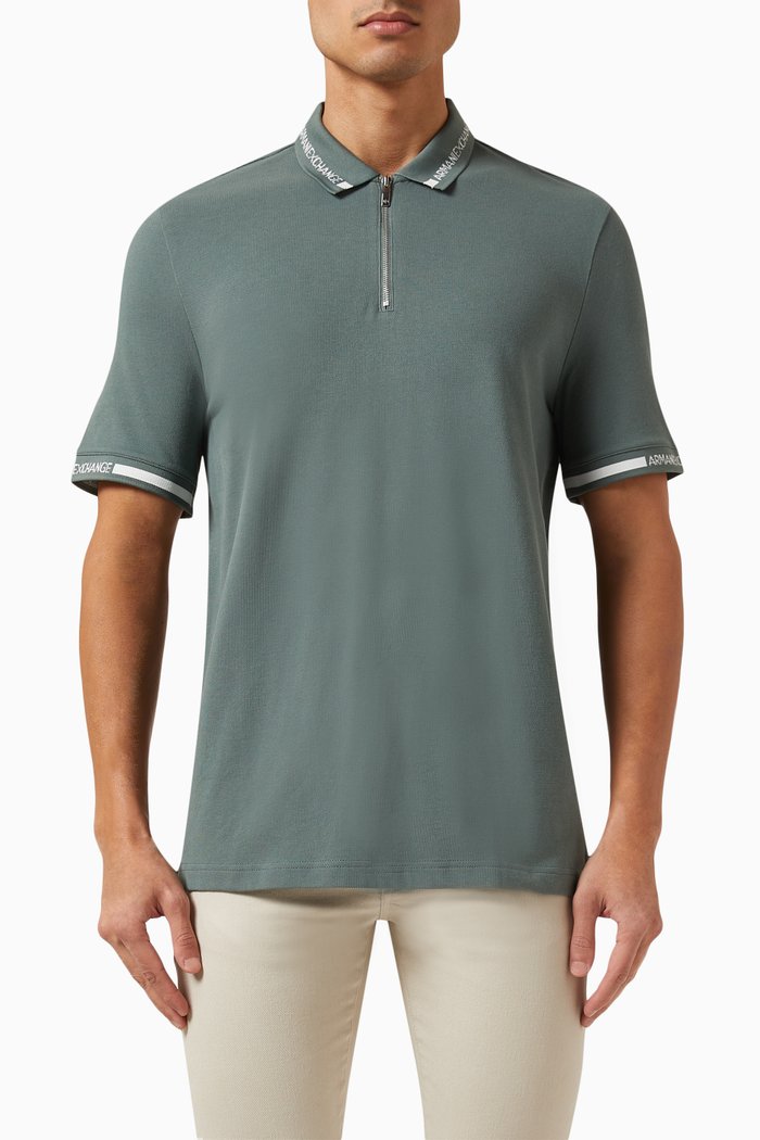 

Polo Shirt in Cotton Piqué, Green