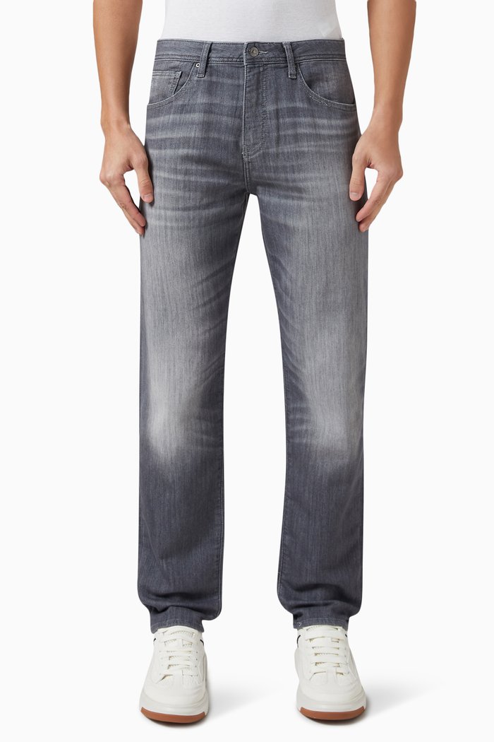 Slim-fit Jeans in Cotton Denim, Green