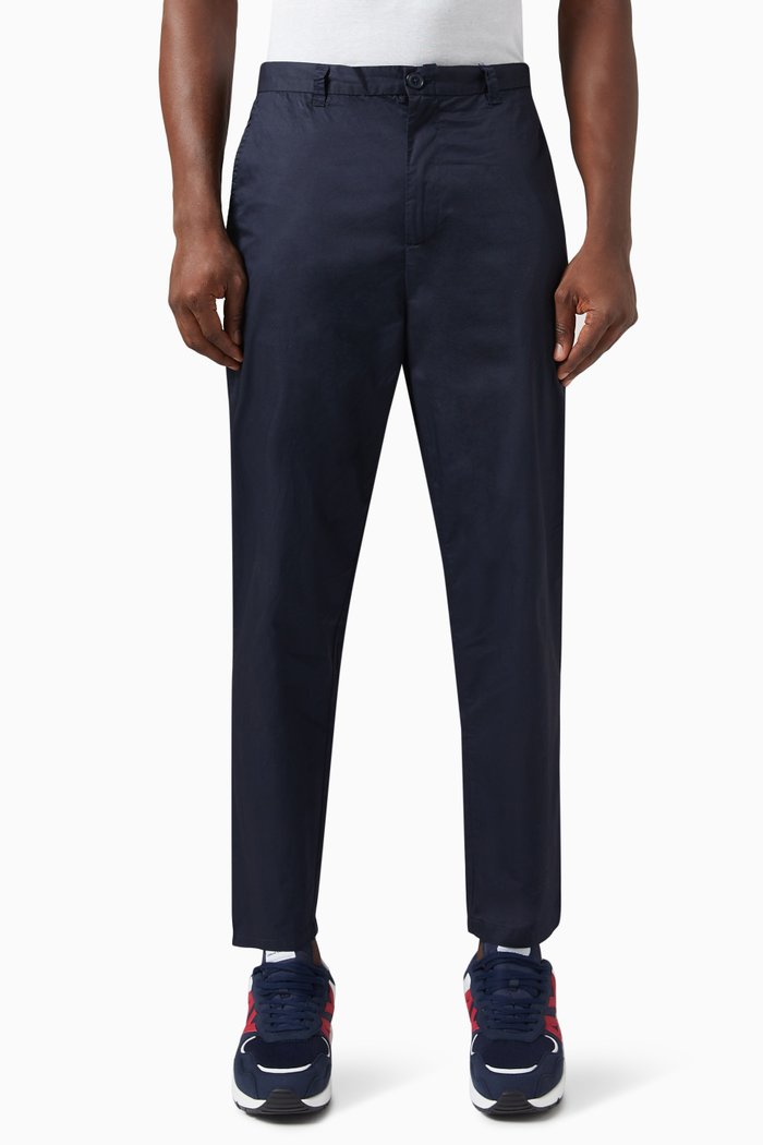 

Regular-fit Trousers in Cotton Blend, Blue