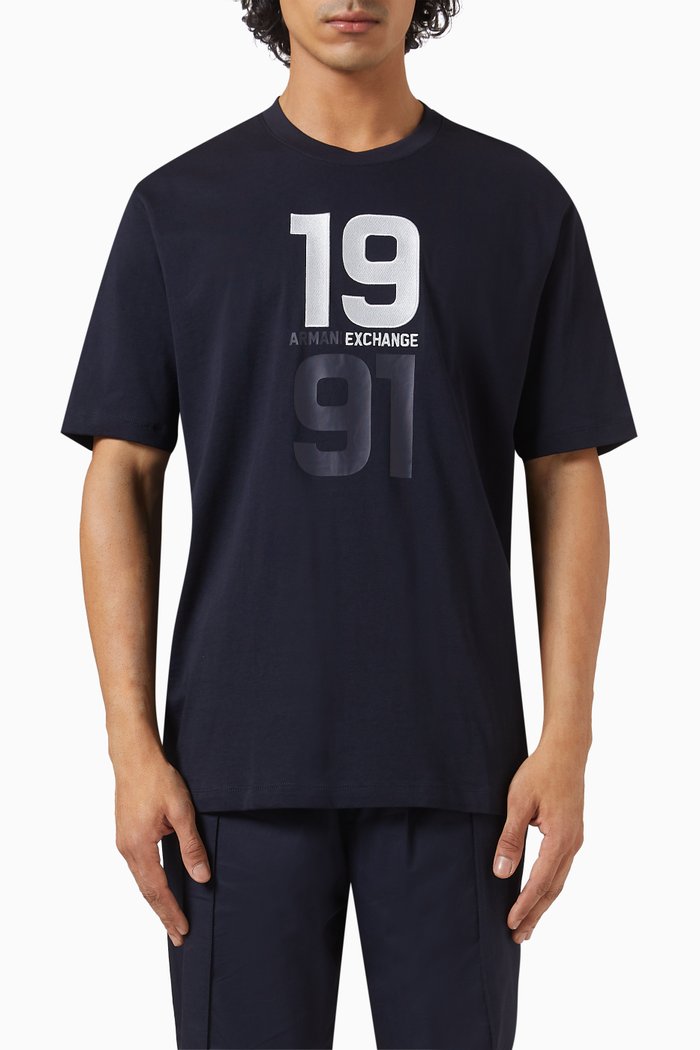

Logo T-shirt in Cotton Jersey, Blue