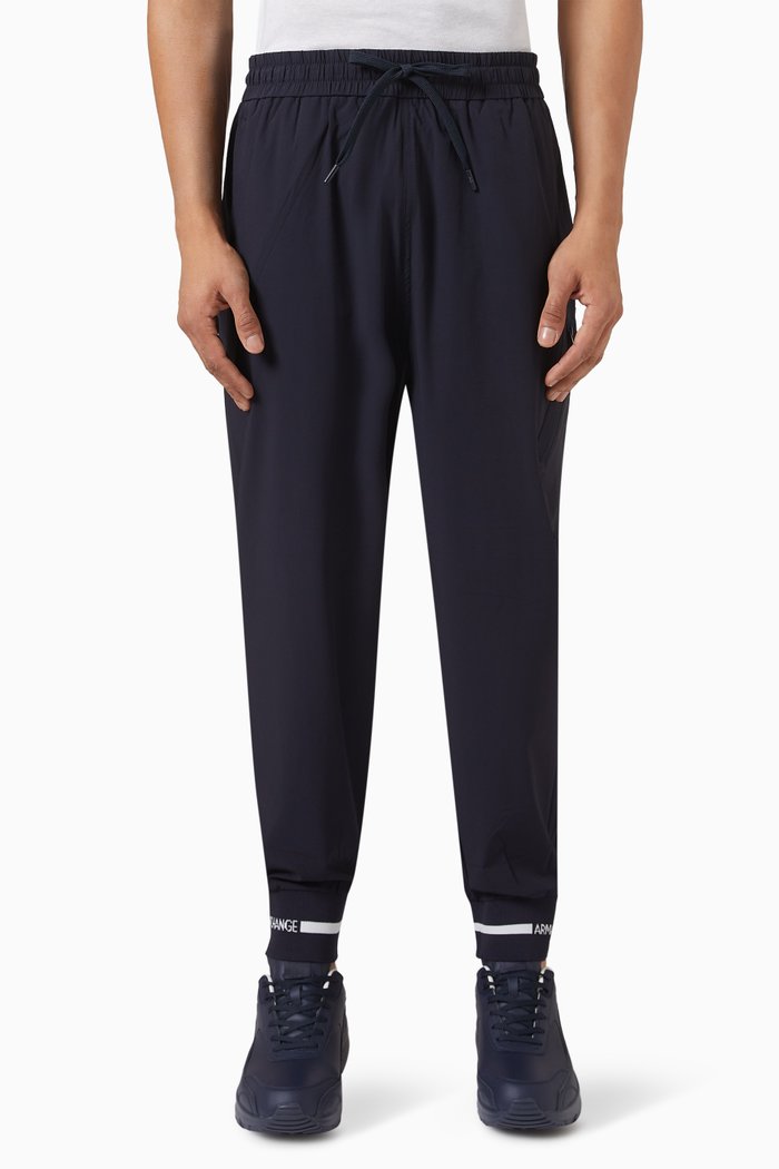 

Logo Pocket Sweatpants in Cotton Fleece, Blue
