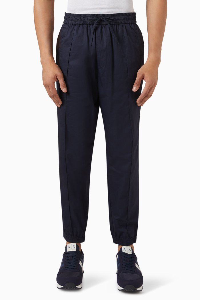 

Logo Jogger Trousers in Cotton, Blue