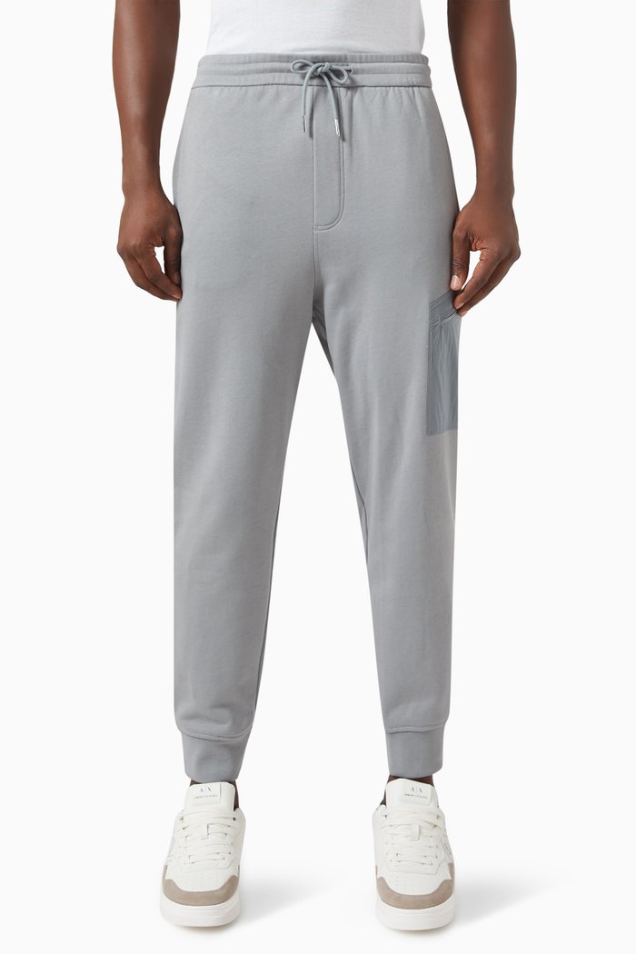 

Zip-pocket Sweatpants in Cotton, Grey