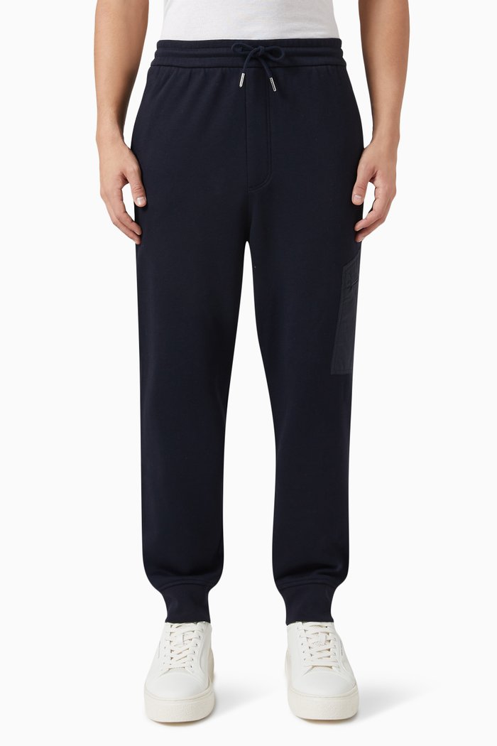 

Zip-pocket Sweatpants in Cotton, Blue