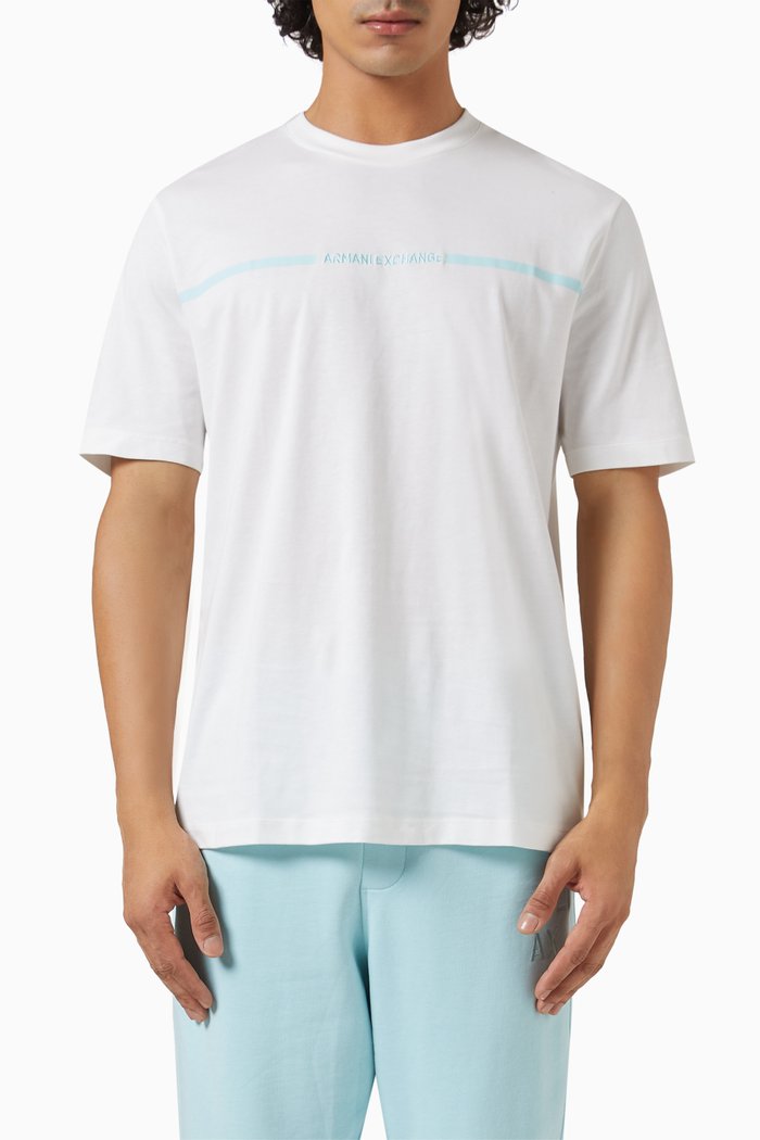 Logo T-shirt in Cotton, Neutral
