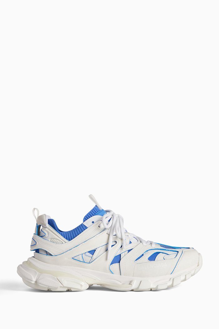 

Track Sock Sneakers in Textile-knit & Nylon, White