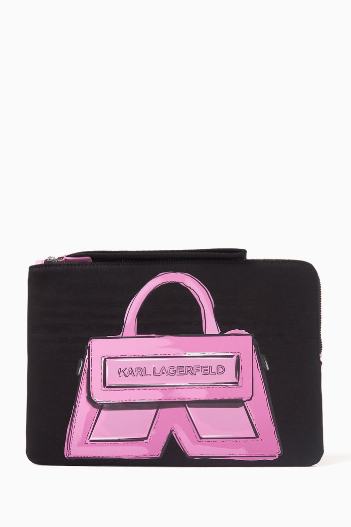 

Ikon K Pouch in Canvas, Black