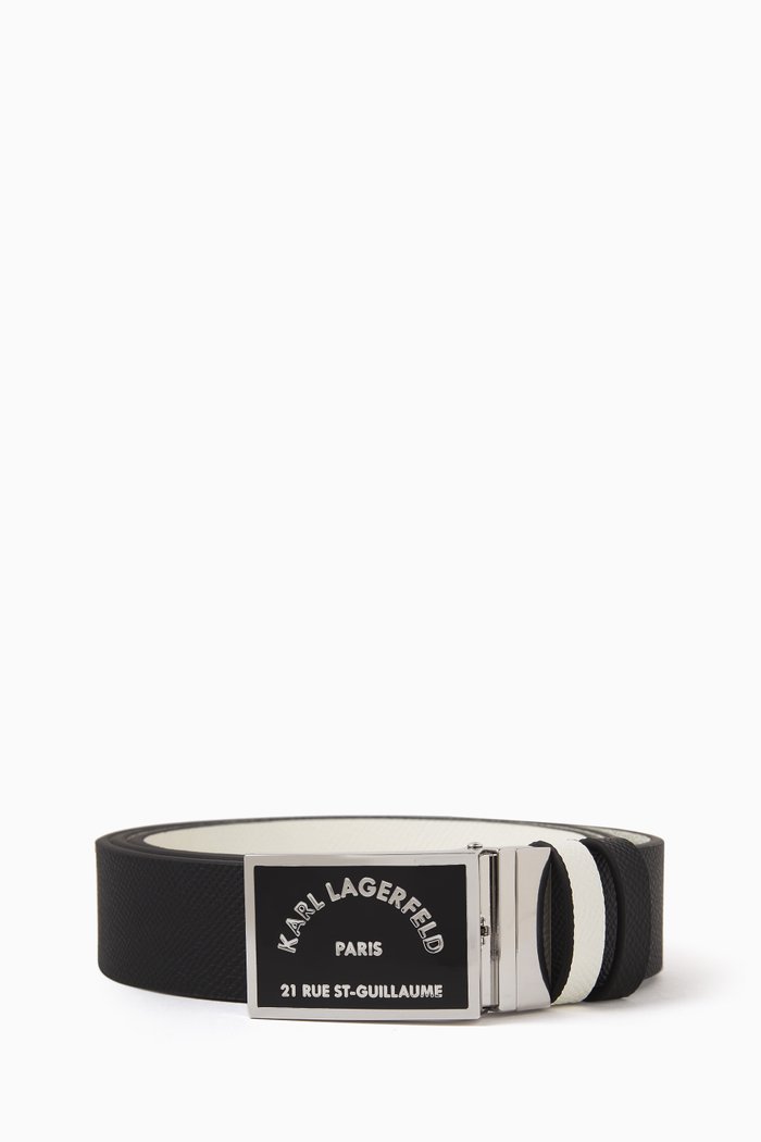 

Rue St. Guillaume Reversible Belt, Black