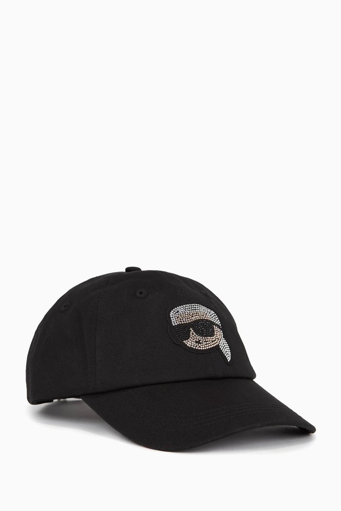 

K/Ikonik 2.0 Rhinestone Cap in Cotton-twill, Black