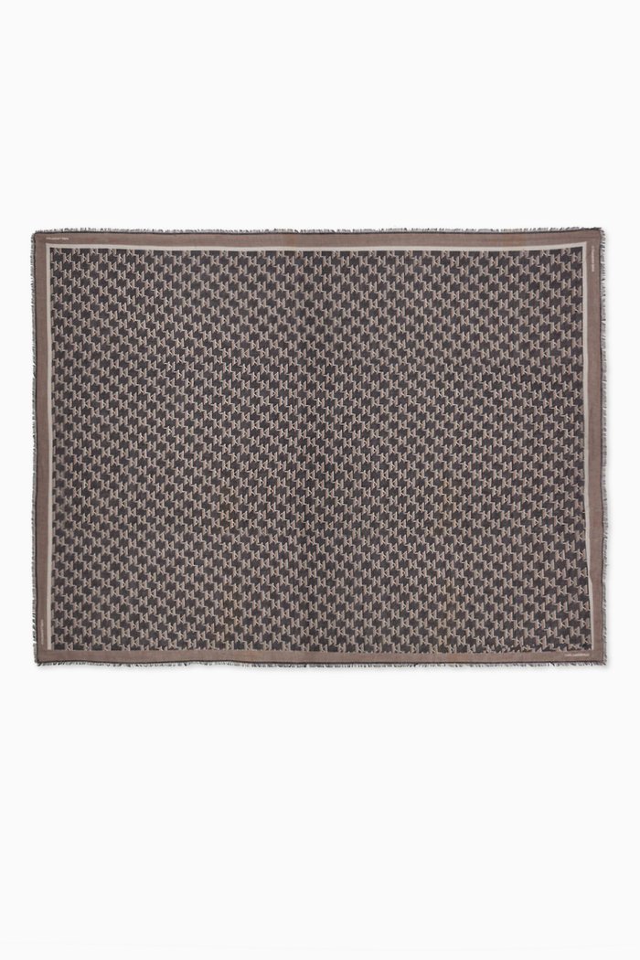 

K/Monogram Square Scarf in Modal-blend, Black