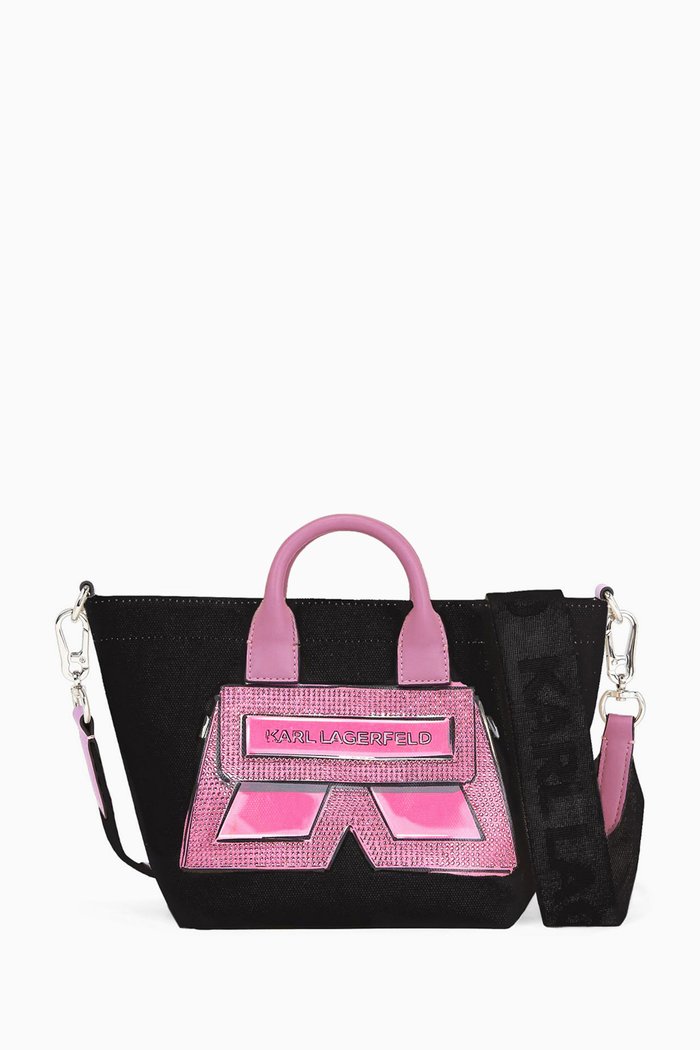 

Mini Ikon K Shopper Bag in Canvas, Black