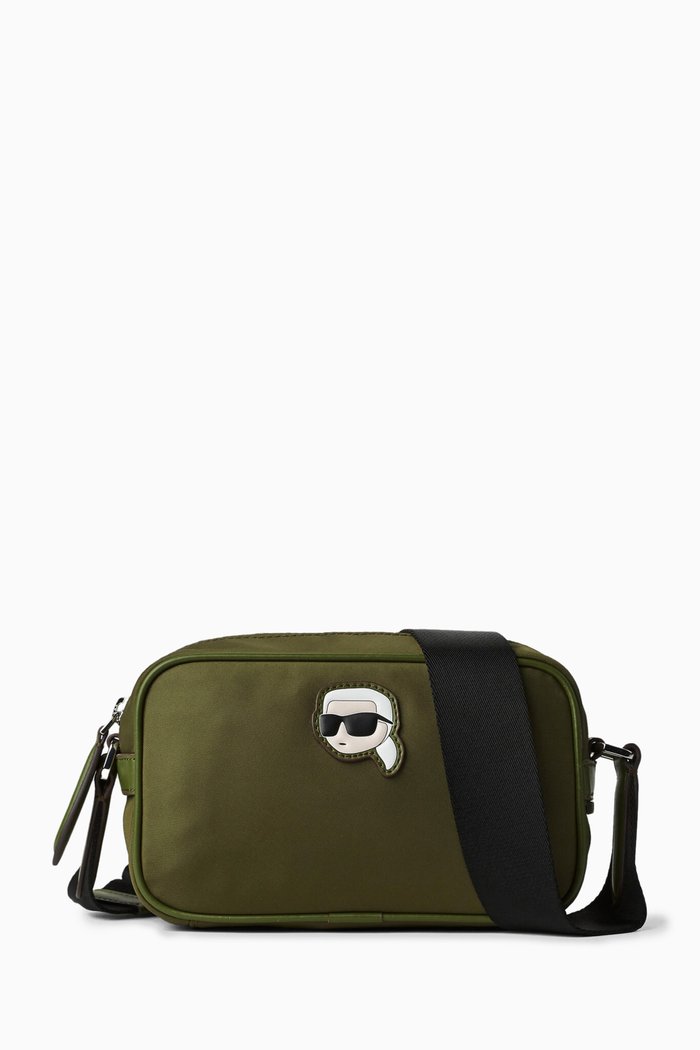 

K/Ikonik 2 Camera Crossbody Bag in Nylon, Green