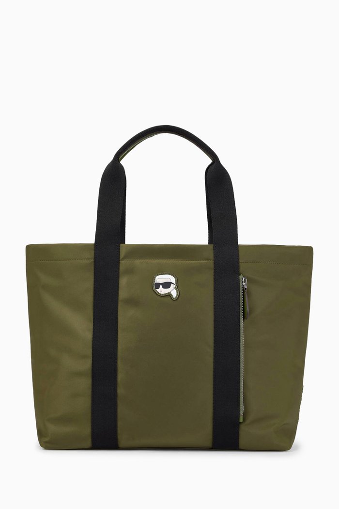 

Large K/Ikonik Tote Bag in Nylon, Green