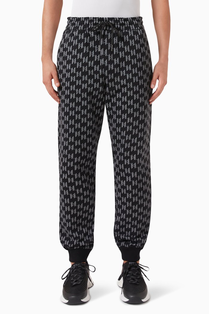 Monogram Sweatpants in Jacquard, Black