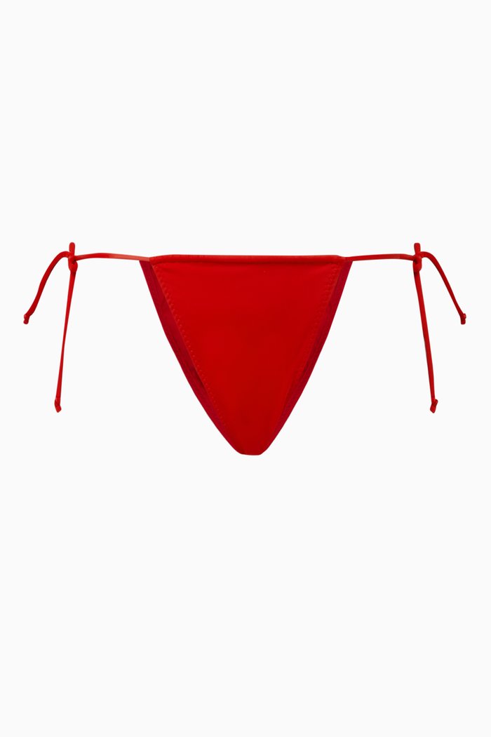 

Mini Strappy Bikini Briefs in Nylon-lycra, Red