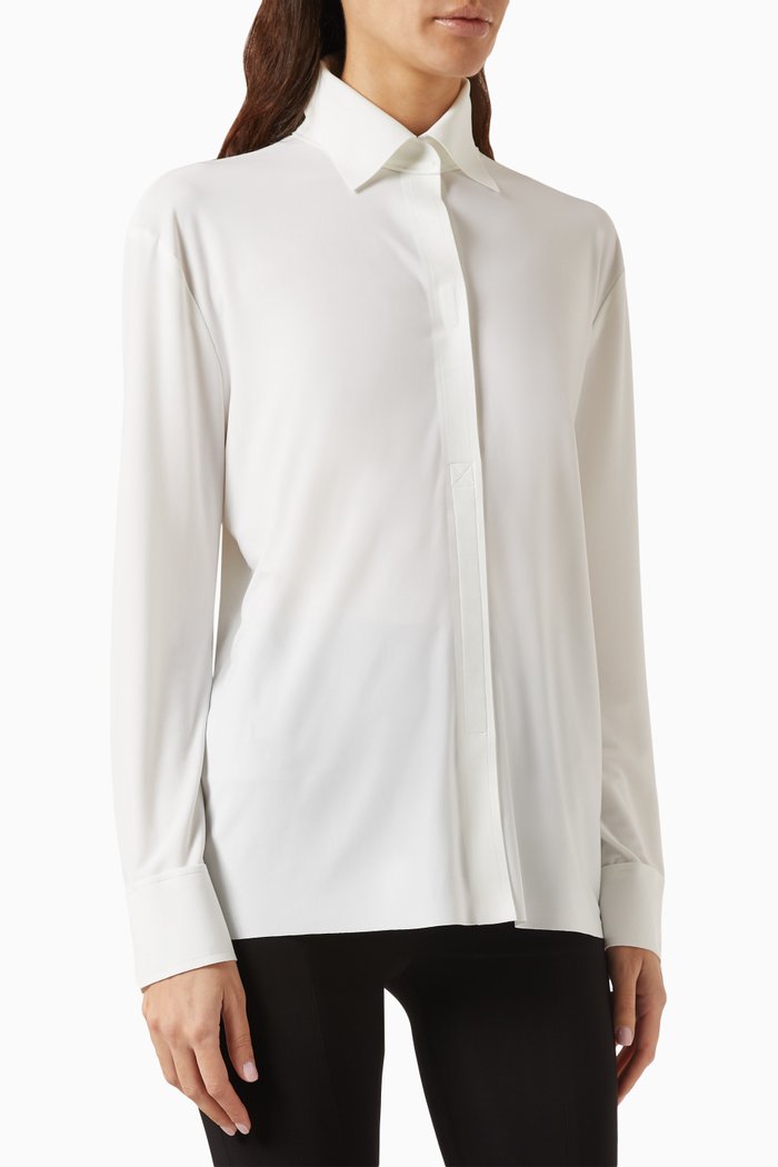 

NK Shirt in 4Way Stretch Poly-lycra, White
