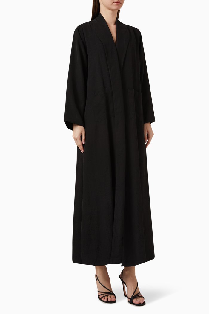 

Shawl-collar Abaya, Black