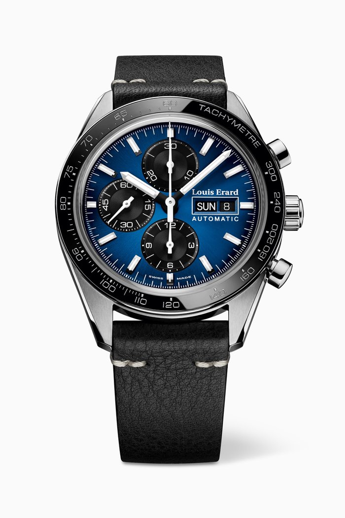 

La Sportive Limited Edition Automatic Titanium & Leather Watch, 44mm, Blue