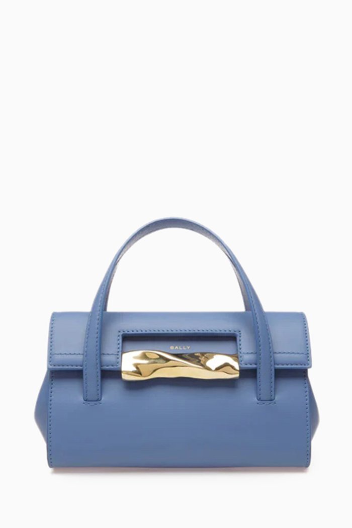 Baroque Fold S Mini Bag in Leather, Blue