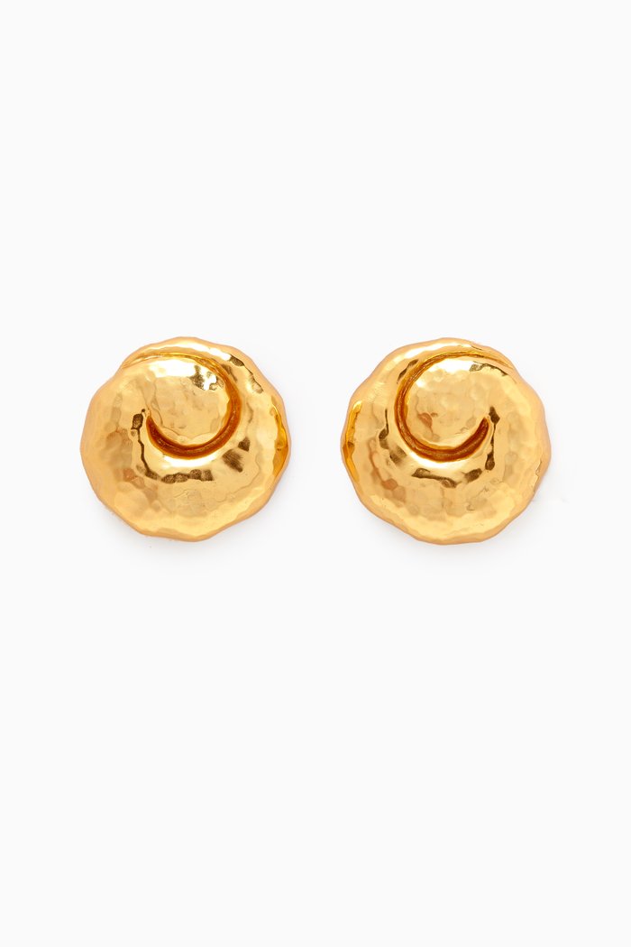 

Leela Clip Earrings in 24kt Gold-plated Brass
