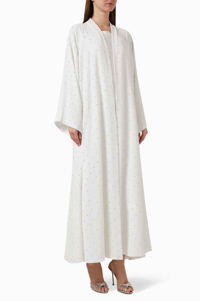 

Crystal-embellished Abaya, Neutral