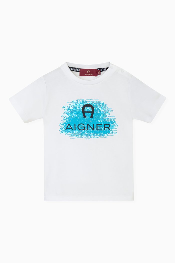 Printed T-shirt in Jersey, White