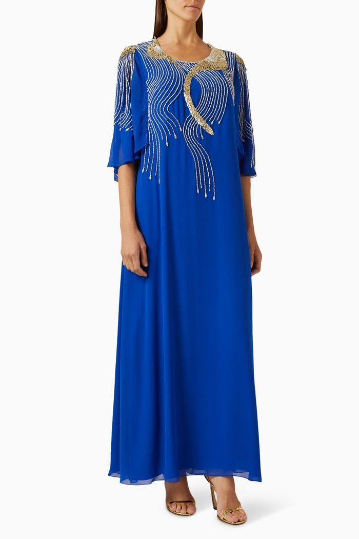 

Bead-embellished Kaftan, Blue