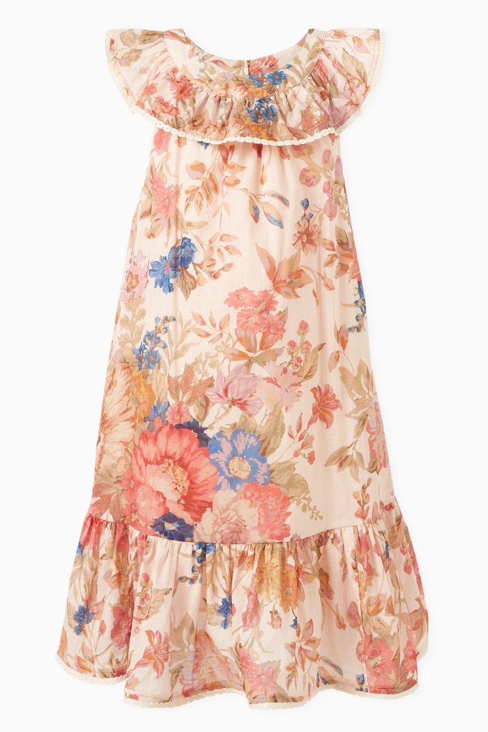 

August Swing Dress in Cotton, Neutral