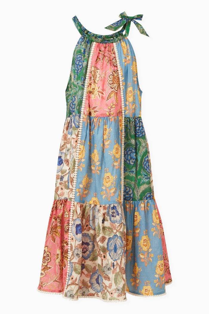 

Junie Halter Dress in Cotton, Multicolour