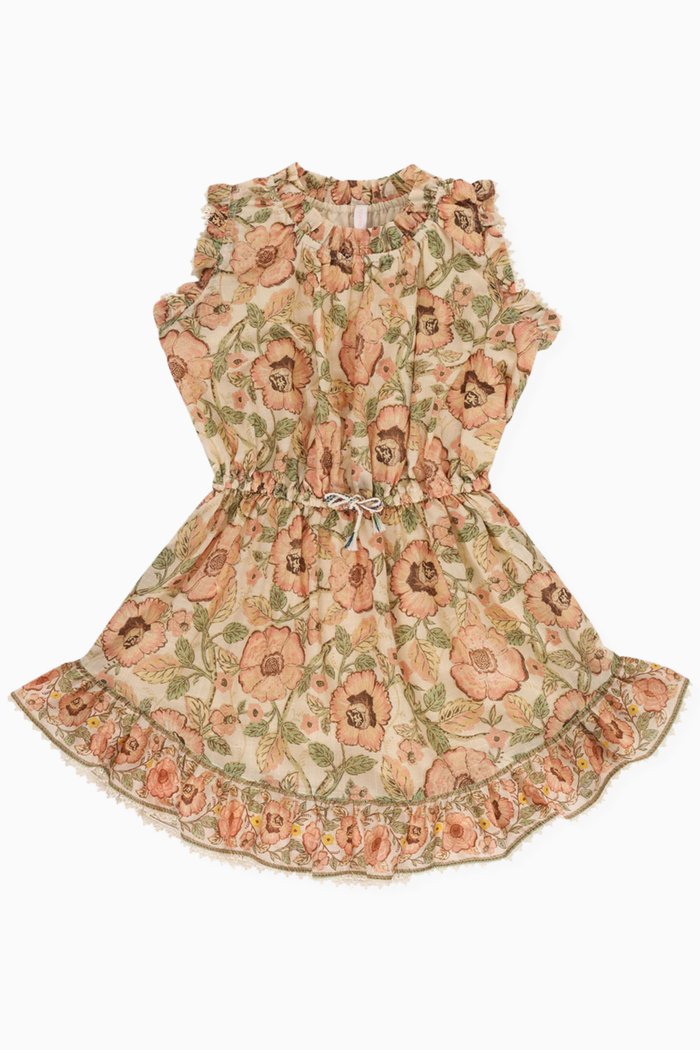 

Junie Flip Floral Dress in Cotton, Neutral