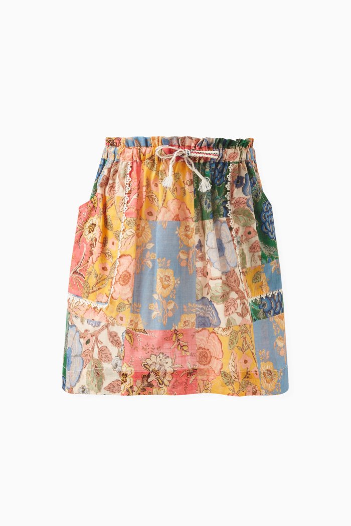 

Junie Patchwork Skirt in Cotton, Multicolour