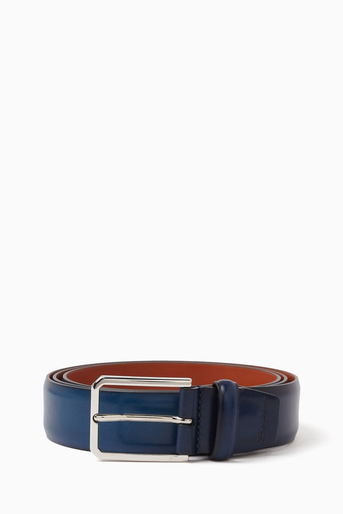 

Belt in Calf Leather, Blue
