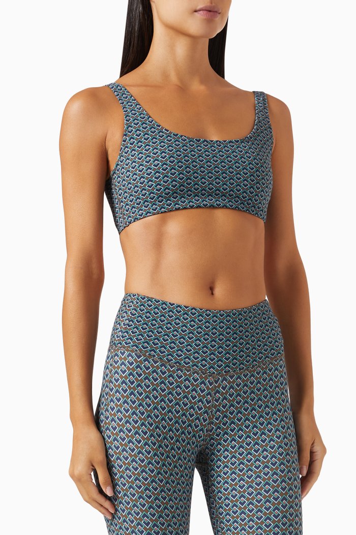 

Printed Sports Bra, Brown