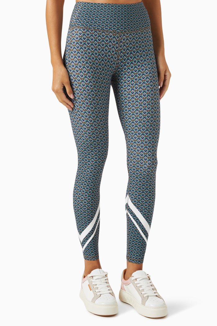 

Printed High-rise Leggings, Brown