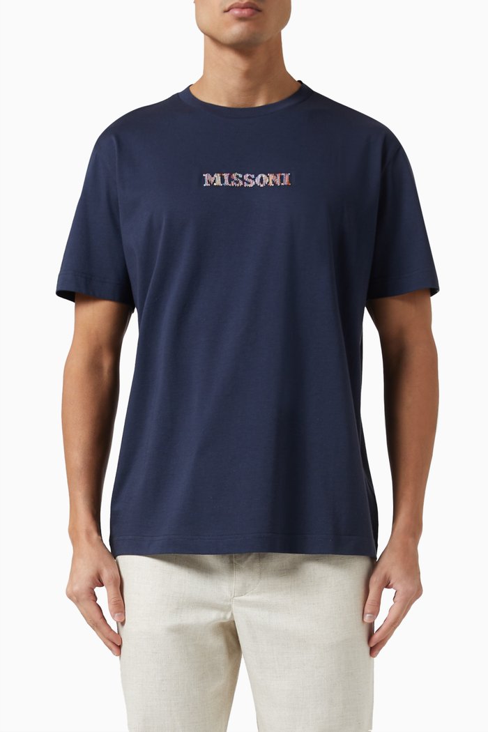 

Logo T-shirt in Cotton, Blue