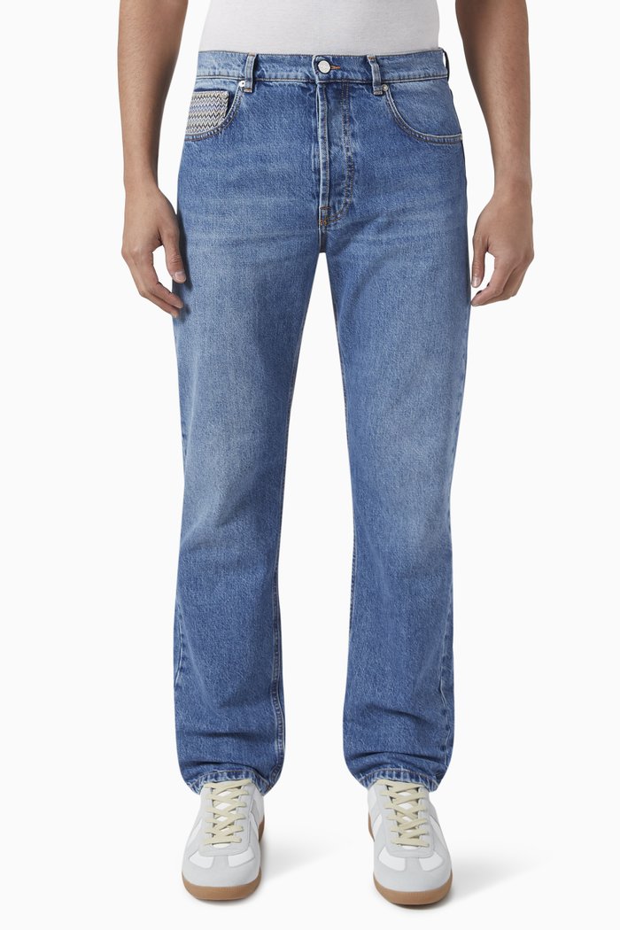 Five-pocket Jeans in Denim, Blue