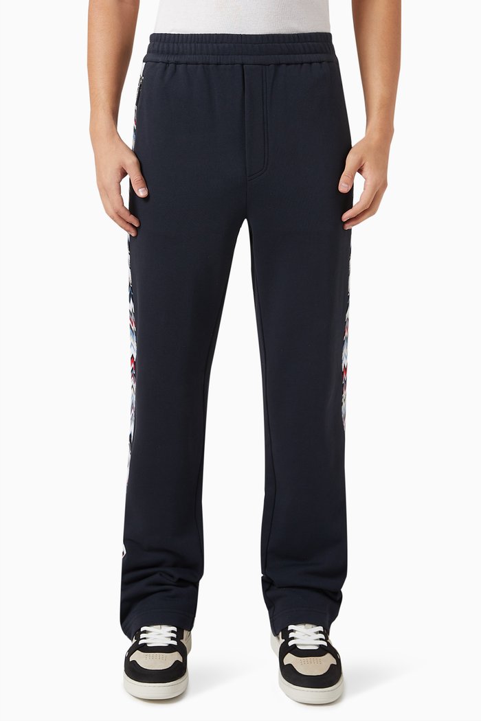 

Zig-zag Side Sweatpants in Terry, Blue