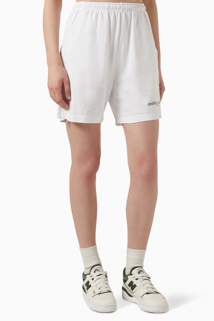 

Tank Gym Shorts in Cotton-fleece, White