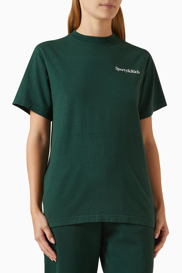 New Health T-shirt in Cotton, Green
