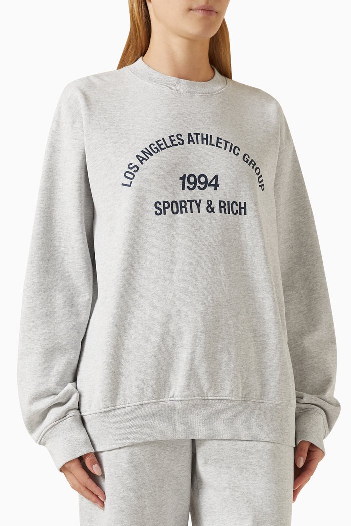 

LA Athletic Group Sweatshirt in Cotton Blend, Grey